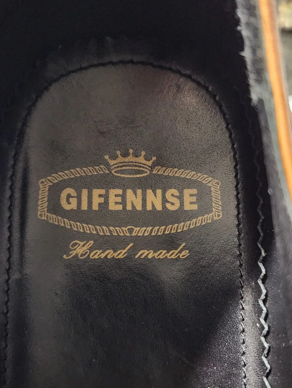Gifennse Hand-Dyed/Sewn Leather Brogue Oxfords Size 10.5 EUC